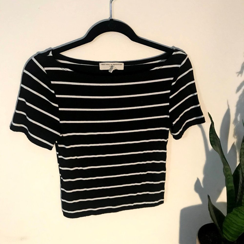 Project Social Boatneck Striped Tee